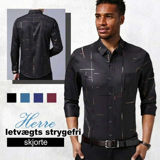 🥐 Tynd strygefri skjorte til mænd – 🍃 Ånd frit, se godt ud, spring strygningen over | ✨ 50 % RABAT