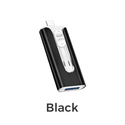 4-i-1 MFi-certificeret USB-nøgle med Type-C-adapter til iPhone/Android/PC