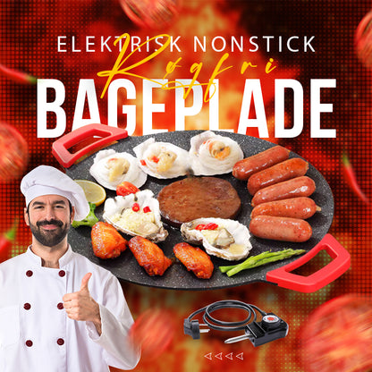 ⏳Tidsbegrænset tilbud⏰Non-stick elektrisk grillpande til indendørs brug🍳