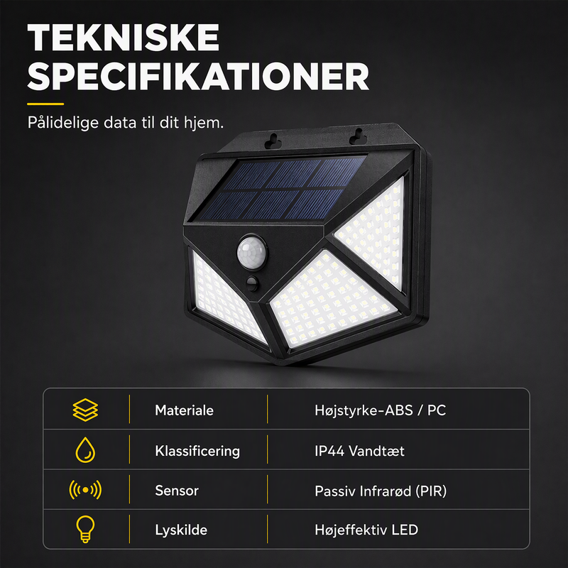 🌞50 % RABAT I BEGRÆNSET PERIODE! ⏰ Solcellelamper med bevægelsessensor – kraftig udendørsbelysning, der automatisk oplyser stier, haver og indkørsler ✨