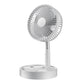 🌀 50 % RABAT NU! 🔋 Teleskopisk, sammenklappelig USB-ventilator med opladning – Justerbar højde, støjsvag drift og bærbar – perfekt til skrivebordet, rejser eller udendørs brug 💨