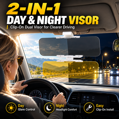 🚗 Kør mere sikkert dag og nat 🌙 Universel HD-solskærm til bilen med antirefleks ✨
