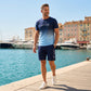 🏖️Sommertilbud: KUN 159,95 kr.!!😎T-shirt og shorts i farveovergang til mænd