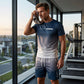 🏖️Sommertilbud: KUN 159,95 kr.!!😎T-shirt og shorts i farveovergang til mænd