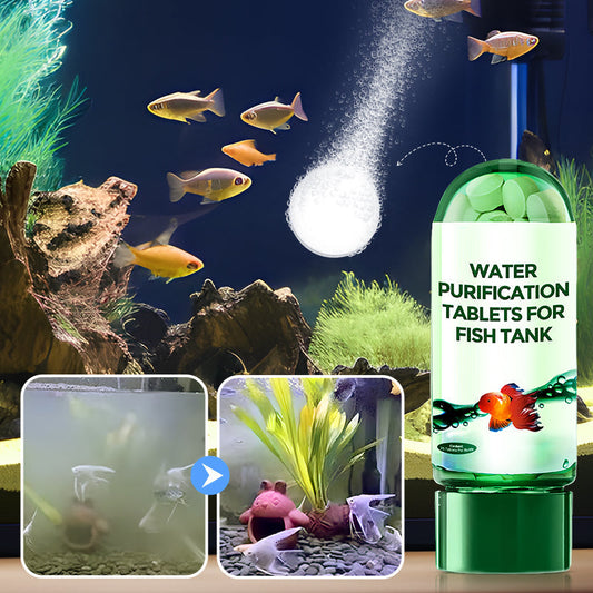 🐠Køb 2 og få 1 gratis⚡Over 50.000 solgt!♻️Effektiv vandrensningstablet til akvarier🌿