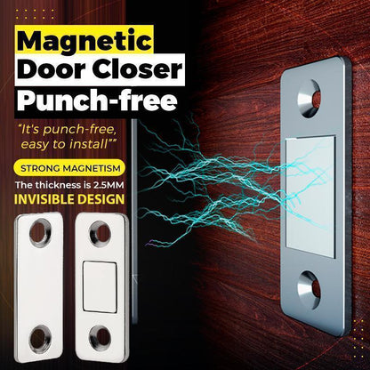 🚪 BEGRÆNSET TID: 50 % RABAT🧲 6-delt sæt med ultratynde magnetiske dørlåse – montering uden boring, stærkt greb og design i rustfrit stål 🏠