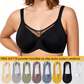 ⏳Sidste dag – specialpris 189,95 kr.💐Elegant, gennemsigtig bh i store størrelser med fuld dækning til kvinder | Uden bøjler og anbefalet af over 50.000 kvinder👙
