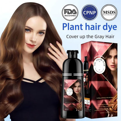 🎉JULESALG✨ Shampoo med urteekstrakt til øjeblikkelig hårfarvning til mænd og kvinder