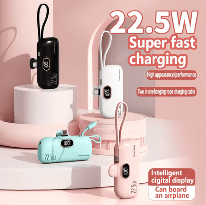 🔋✨BLITZTILBUD – 199,95 kr.!!👍5000 mAh mini-oplader (powerbank) til mobiltelefon
