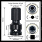 💥 1/4" sekskantet top-til-top-adapter – 1/2" til 1/4", hurtigudløser ⚙️