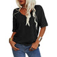 🎀Stort udsalg – 40 % rabat👚V-hals T-shirt i ensfarvet design til kvinder