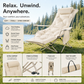 🪑 Bærbar, justerbar og sammenklappelig udendørsstol – Let, robust og alsidig – Perfekt til haven, camping, stranden eller terrassen – Nem at bære og sætte op 🏕️✨
