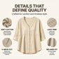 👚Damebluse med V-udskæring, blonder og knapper – Elegant hverdagsbluse✨