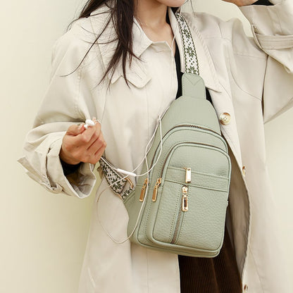 🔥Stort udsalg – 50 % rabat❤️‍🔥Casual crossbody-taske i ensfarvet design til kvinder