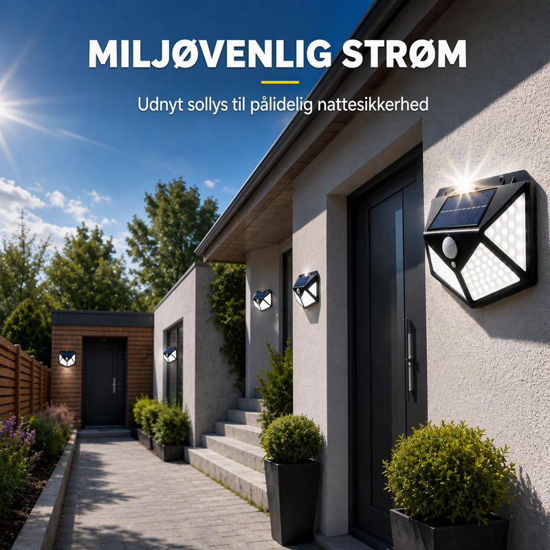 🌞50 % RABAT I BEGRÆNSET PERIODE! ⏰ Solcellelamper med bevægelsessensor – kraftig udendørsbelysning, der automatisk oplyser stier, haver og indkørsler ✨