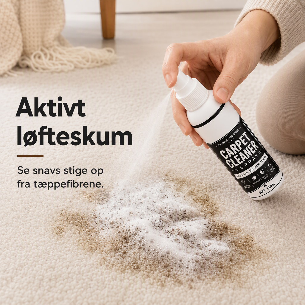🧼✨ Tæppespray til dybderensning – fjerner genstridige pletter og neutraliserer lugte med det samme!
