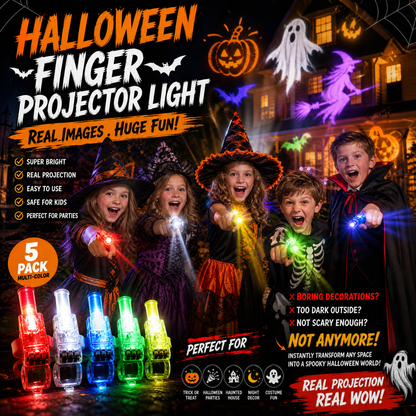 🎃 Farverige mini-LED-fingerlys – festlige lysende fingerlygter med elastik