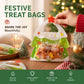 🎅SIDSTE DAGS TILBUD: KUN ￡6,99!!🎁Nem at fylde, nem at lukke🎄 Festlige selvlukkende godteposer – med julemand- og snemand-motiv | Kan lukkes igen, fødevaregodkendt og perfekt til småkager, chokolade og små gaver⛄
