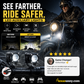 🏍️ Universelle LED-spotlights til motorcykler – dobbeltstråle og vandtætte til alle vejrforhold 💡