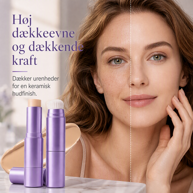 💄✨ 2-i-1 farveskiftende foundationstift | Cream foundationstift, der tilpasser sig hudfarven, til en fejlfri makeup