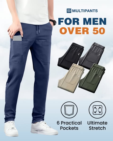 🔥Sidste dags udsalg: 50 % rabat🥰MultiPants – Slidsomme cargobukser med høj elasticitet og mange lommer