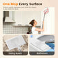🏆Flad moppe med rustfrit stålhåndtag, leveres med genanvendelige, vaskbare moppeklude