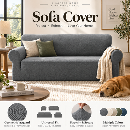 🔥🎁Nyt: 50 % RABAT🔥 Jacquard-sofaovertræk med høj elasticitet og skridsikre stropper