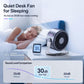 🏆2026 Desk Fan – USB Rechargeable with LED Display 📊 | 100 Speeds, 120° Tilt & Full Oscillation ↔️ | Ultra-Quiet for Bedroom 😴, Office 🖥️ & Camping 🏕️ | Up to 24H Battery ⚡