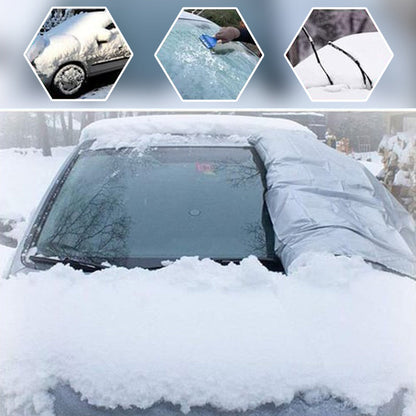 ❄️50 % RABAT NU! Sne- og frostbeskyttelse til forruden med spejlbeskyttelse – vandtæt og vindtæt sneafskærmning til bilens forrude, vinterbeskyttelse til bilens forrude