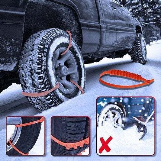 🔥 Sidste dag med tilbud! ✨ Snekæder til biler – Nylon, der tåler -35 °C, hurtig montering på 10 sekunder, sikkerhed på alle glatte veje ❄️🚗