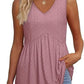 💖SIDSTE DAGS UDSALG 50 % RABAT✨Elegante, ærmeløse babydoll-tanktoppe med V-udskæring til kvinder