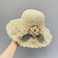 👒Elegant strikket stråhat med flæsedetaljer