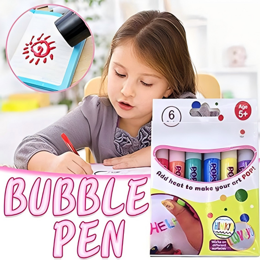 🖍️ Juleudsalg med 50 % rabat🎁 Magiske boblepenne, varmeaktiverede popcorn-penne – DIY 3D-kunstmarkører til børns håndværk
