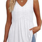 💖SIDSTE DAGS UDSALG 50 % RABAT✨Elegante, ærmeløse babydoll-tanktoppe med V-udskæring til kvinder