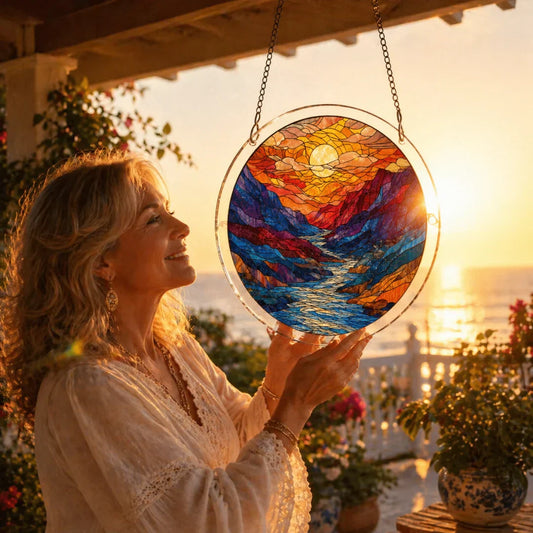 🔥SIDSTE DAGS TILBUD: KUN 149,95 kr.!! ☀️🛍️Suncatcher i akryl, puslespil med 80 brikker