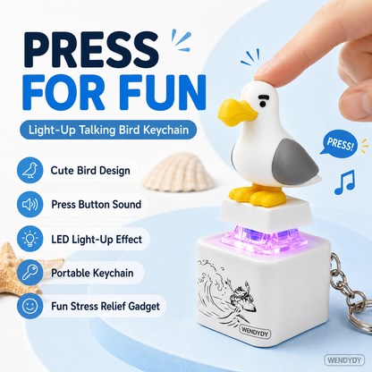 Mine Little Bird – stemmeaktiveret, lysende elektronisk nøglering: Kreativ nøglering i form af en and, der spiller, når man klemmer på den