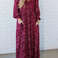 🌺 50 % RABAT NU! ✨ Blomstret maxi-kjole til kvinder i rayon med smocket talje og for – flatterende pasform, let stof og elegant boho-stil 💃