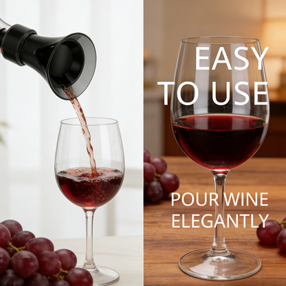 🍷 2-i-1-vinbeholder med vakuumpumpe og forsegler – bevarer friskheden og aromaen