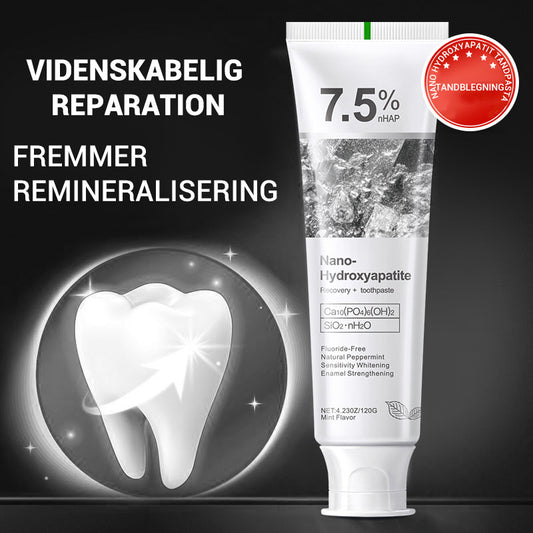 🔥Så længe lager haves 50 % RABAT!🎉 Hydroxyapatit-tandpasta til tandblegning