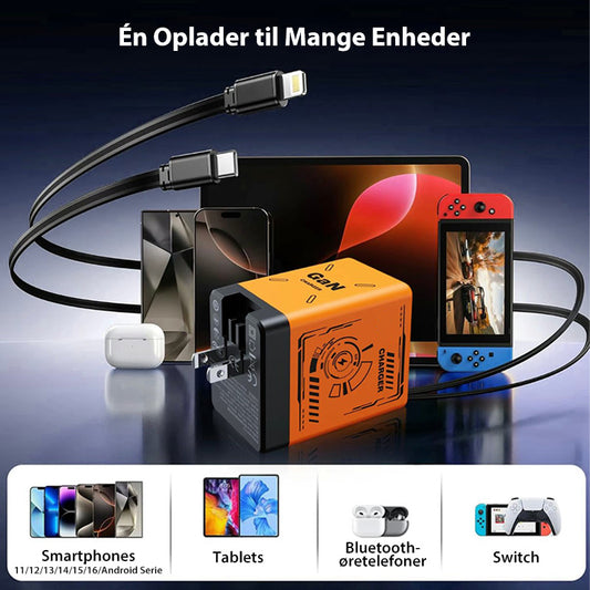 🏆2025 Flash-udsalg 50 % rabat⚡50.000+ SOLGT!💥🔥W&O 2-i-1 GaN 20 W hurtigoplader, bedste gaver