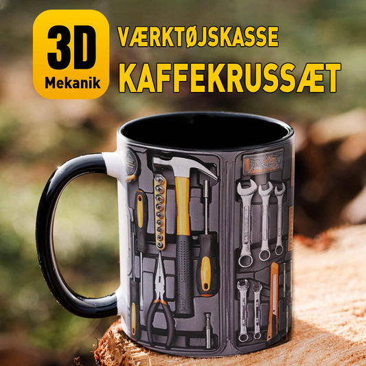 3D mekaniker værktøjskasse kaffekrus sæt