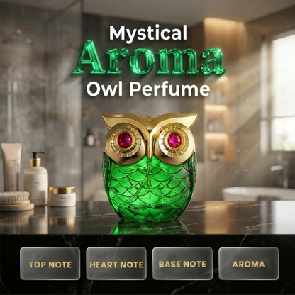 🦉 50 % RABAT I BEGRÆNSET PERIODE! ✨ Mystical Eau de Parfum – flaske i form af en ugle, 100 ml, langvarig duft 🌙
