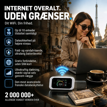 Bærbart Wi-Fi-adgangspunkt, der er kompatibelt med alle netværk