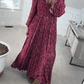 🌺 50 % RABAT NU! ✨ Blomstret maxi-kjole til kvinder i rayon med smocket talje og for – flatterende pasform, let stof og elegant boho-stil 💃