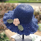 👒Elegant strikket stråhat med flæsedetaljer