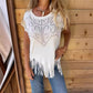 💥 Special sale 👚 women's solid color short sleeve t-shirt with hot print and frayed hem