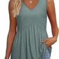 💖SIDSTE DAGS UDSALG 50 % RABAT✨Elegante, ærmeløse babydoll-tanktoppe med V-udskæring til kvinder