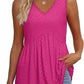 💖SIDSTE DAGS UDSALG 50 % RABAT✨Elegante, ærmeløse babydoll-tanktoppe med V-udskæring til kvinder