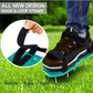 👟 50 % RABAT NU! 🌿 Plæneluftningssko med 26 pigge – justerbare remme, lufter plænejorden effektivt og har en behagelig pasform 🏡