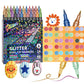 🎨Penselmarkører med glittereffekt🥇✨: Skab glitrende kunst uden besvær 🥳(🌈24–96 farver | Glider let uden at klumpe | Blæder ikke igennem📝)